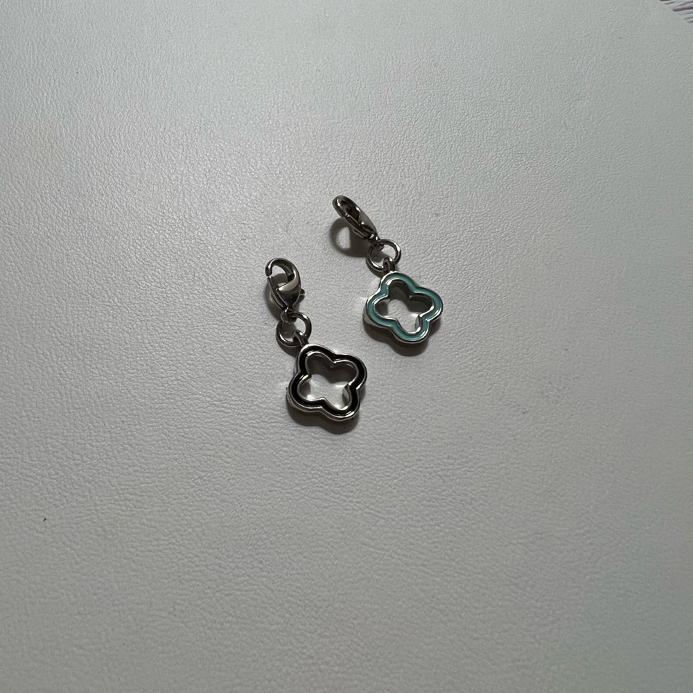 Enamel Clover Style Dangle